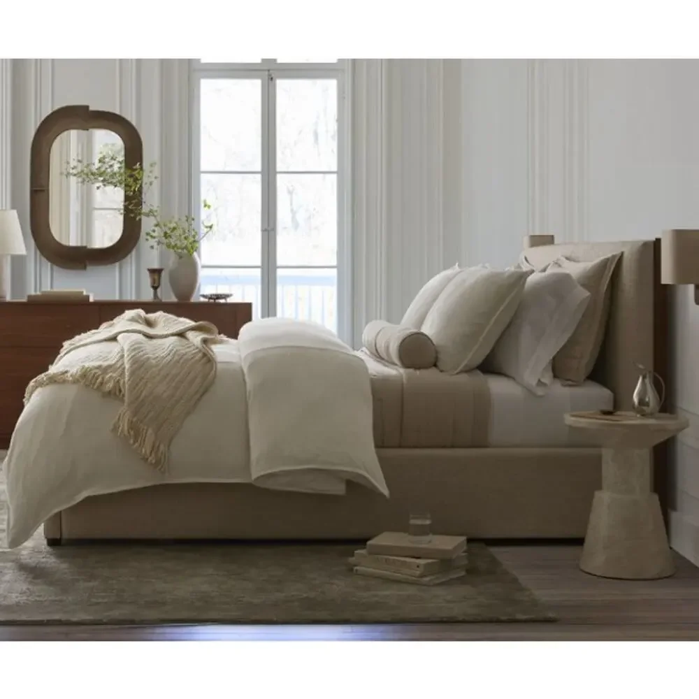 West Elm Pillow sham beige 20 x 26 Velvet Soft Texture Neutral Envelope Closure